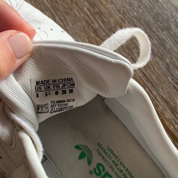 SOLD adidas Stan Smith Debossed Polka Dot Sneaker - Picture 6 of 6